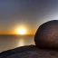 Placeholder: morning sun on Venus on a rock