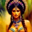 Placeholder: Drawing of beautiful face,busty Aztec Queen,sweet stare,aztec piramid,jungle,balanciaga fashion clothe painting by gaston bussiere, greg rutkowski, yoji shinkawa, yoshitaka amano, tsutomu nihei, donato giancola, tim hildebrandt, oil on canvas, cinematic composition, extreme detail,fit full head inside picture,16k