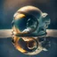 Placeholder: astronaut helmet reflecting the starts