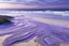 Placeholder: A purple beach with frosted sand designed in Australian aboriginal art painted by Edward Hicks