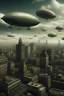 Placeholder: city with many little zeppelins flying over