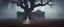 Placeholder: Hyper Realistic Haunted Dark Indian palace & back of Indian bride standing between a Field with dry old tree at heavy foggy night