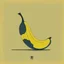 Placeholder: minimalistic banana in the style of hokusai