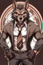 Placeholder: Buff, anthro, wolf, himbo, black fur, gold eyes, wearing a suit, full-body, muscles, strong, muscular,