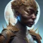 Placeholder: sango fantasy, fantasy magic, intricate, sharp focus, illustration, highly detailed, digital painting, concept art, matte, artgerm and paul lewin and kehinde wiley, masterpiece Asian black panther Papu New Guina pyramid black silver space lady space blood moon galaxy