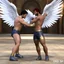 Placeholder: daz3d iray: Jacob wrestling with angel