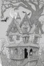 Placeholder: coloring book page Small Haunted Houses