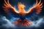 Placeholder: A majestic phoenix rises from a cloud mist on a blue-black starry background 4K 3D High Resolution, High Stereoscopic Look, High Detail, High Quality, Concept Art, Abstraction, 8K Fantasy, Beautiful, Elegant, Intricate, Colorful, Focused