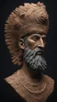 Placeholder: a very creative masterpiece clay art of ancient Babylonian god, the design express power, mystery, magic power, high details, sharp focus, intricate details, vivid color, volumetric lights, Black Background,