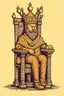 Placeholder: A king sitting on a chair with a crown on his head