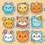 Placeholder: cute stickers templates