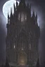 Placeholder: Gothic architecture dominates the scene. A moonlit sky casts an eerie glow upon a dilapidated church, its broken stained-glass windows reflecting supernatural horrors. Shadows writhe menacingly within the darkness, concealing grotesque demons with glowing eyes. The art style blends realism with macabre surrealism, employing a combination of dark, muted colors and stark contrasts to evoke a sense of terror. This portrayal immerses viewers in a bone-chilling encounter with the paranormal.