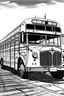 Placeholder: Outline art, no shading, school bus, black and white, low detail, --ar 9:11