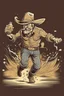 Placeholder: drunk old cowboy run