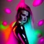 Placeholder: A 1990s or early 2000s magazine party photoshoot. Neon blob, metallic spikes, ethereal. Extremely detailed, HD photography, high quality, stylized, dramatic, high contrast, high exposure.