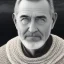 Placeholder: award winning portrait digital painting of an older male medieval grizzled sailor in a knitted sweater with wrinkles on face, ocean, waves, mountain cliffside with breaking waves, stormy, sinister, evil, (backlighting:1.3), concept art, smooth, sharp focus, rule of thirds, dark fantasy,intricate details, medium shot