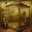 Placeholder: "The prisoner's dilemma" paradox, surreal, metaphorical art, art from beyond