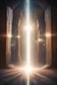 Placeholder: 10 portals to different dimensions opening within each other coming from fantasy far away view of beam of light vertical