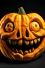 Placeholder: Spooky Halloween pumpkin with a crazy creepy face