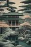 Placeholder: Somber Japanese garden in art deco style