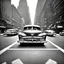 Placeholder: Picture 1950's street life New York, blurred, abstractism, colours, strong texture, 3d