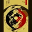 Placeholder: Ukiyo-e styled art, ying and yang sign