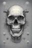 Placeholder: An Andy Warhol style illustration of a set of schematics for a cyborg skull, digital illustration, extreme detail, digital art, 4k, ultra hd, graphite pencil drawing, realistic, fine art, vray, 3d mandelbulber, octane 3d, digital painting, realistic and natural, cosmic sky, detailed full-color, hd photography, realistic surrealism, elements by dr. frankenstein detailed, gloss, hyperrealism, random neon wiring dayglo effects,and background color, industrial background, as a poster with more neon