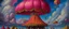 Placeholder: A magenta circus in the cloudy sky painted by Henri-Robert Bresil