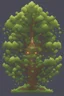 Placeholder: a pixel tree that sprouts in the shape of a goddess for the 2d sidescroller game