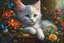 Placeholder: Adorable mysterious kitten, beautiful arcane cat, kitten goddess, insanely detailed artwork by Awwchang, Ferdinand Knab, Artgerm Lau, Anne Stokes, Josephine Wall, Leonid Afremov, vibrant deep colors, magnificent hyperdetailed, maximalist, HDR, 16k resolution, trending on ArtStation, CGSociety, sharp focus, stained glass background resolution HDR