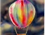 Placeholder: whimsical watercolor of a hot air balloon, postcard