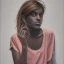 Placeholder:  100 % modern conceptual art, realistic portrait oil painting by Kris Knight, of a beautiful 18 year old woman , front view centered 3/4 figure symmetrical and cinematic side lighting, red rimmed eyes with dark cir precise brushstrokes and subtle blended variations in skin color temperature, perfectly proportioned female figure elegantly posed and wears contempory casual clothes, short tangled hyper-realistic detailed jet-black hair with bangs! Perfectly symmetrical facial features ,cgsociety,