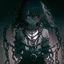 Placeholder: dark anime sadgirl with a chains