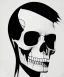 Placeholder: minimal lineart skull