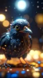 Placeholder: wtf bird getting hit by electric arc, with big disturbed eyes,bokeh like f/0.8, tilt-shift lens 8k, high detail, smooth render, down-light, unreal engine, prize winning