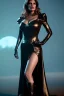 Placeholder: Raquel Welch as evil queen in black leather gown, angry, busty, curvey, cleavage, unreal 5, octane render, cinema4d, dynamic lighting, dramatic lighting, 4k, redshift render, highly detailed, hyper realistic