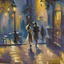 Placeholder: in the shadows romantic mood without people impressionist style