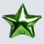 Placeholder: High resolution photograph of a inflated green star foil balloon