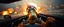 Placeholder: weird perspective race car driver close up portrait of dj platypus duck pilot looking down on cam, with background in the style of escher and giger, a chill contrapunctus fugue in the style of fsol, beethoven, goa trance breaks, dancefloor drum and bass, burning cars, fire and explosions