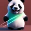 Placeholder: A panda furry with mint fur color that can use ice rainbow superpowers