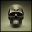 Placeholder: cyberpunk style ink ball skull picture in detailed frame, big black eyes, unreal engine 5, 8k resolution, photorealistic, ultra detailed, frame extreme accurate