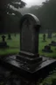 Placeholder: single old grave raining