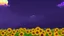 Placeholder: purple sky full of stars, sunflower field, anime