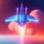 Placeholder: a crystalised blue pink spaceship, gold, diamonds, lightbeams, cosmic background, atmospheric, realistic, unreal engine, 8k. Cinematic lighting, octane render.