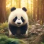 Placeholder: pixar art style of cute fat baby panda in natural environment, monotone color, full body, by mobeius, au naturel, hyper detailed, digital art, trending in artstation, cinematic lighting, studio quality, smooth render, unreal engine 5 rendered, octane rendered, art style by klimt and nixeu and ian sprigger and wlop and krenz cushart