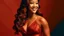 Placeholder: Gina Rodriguez fully transformed into a german redhead, Curvaceous silhouette, radiant glow, flowing maternity gown, expressive eyes, fiery red tresses, youthful grace, maternal strength, poised posture, harmonious transformation, unexpected beauty, newfound confidence, maternal elegance, tender curves, round belly, symbolic attire, strength in simplicity, teenage motherhood, glowing complexion, transformative journey, captivating presence.