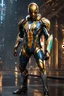 Placeholder: Full body Spider man ultra advanced warframe with the whole and full body full armor with ultra sophisticated machine compagnon ultra high resolution and details,walk in street city bussy