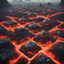 Placeholder: floating over lava fields. large detailed futuristic space farms with water towers, , Daylight, , luminescent , 35 mm focal length Low angle