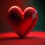 Placeholder: volumetric red heart on chromakey