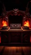 Placeholder: DJ of the damnded, insanely detailed DJ booth in hell, MID set, speakers and equipment made of bone, anatomically correct, add more skulls in th audience, photorealism, vray, 8k 3d https://stablecog.com/generate?o=a67b60e0-edd2-418d-9744-d1d585055d7f